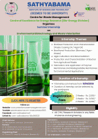 Summer Internship on Environmental Biotechnology and Waste Valorization 2026 Internship Poster